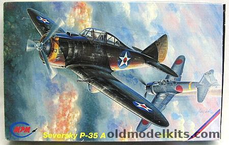 MPM 1/72 Seversky P-35A - Royal Swedish AF 1943 or USAAF 34th Pursuit Sq Philippines 1941, 72070 plastic model kit